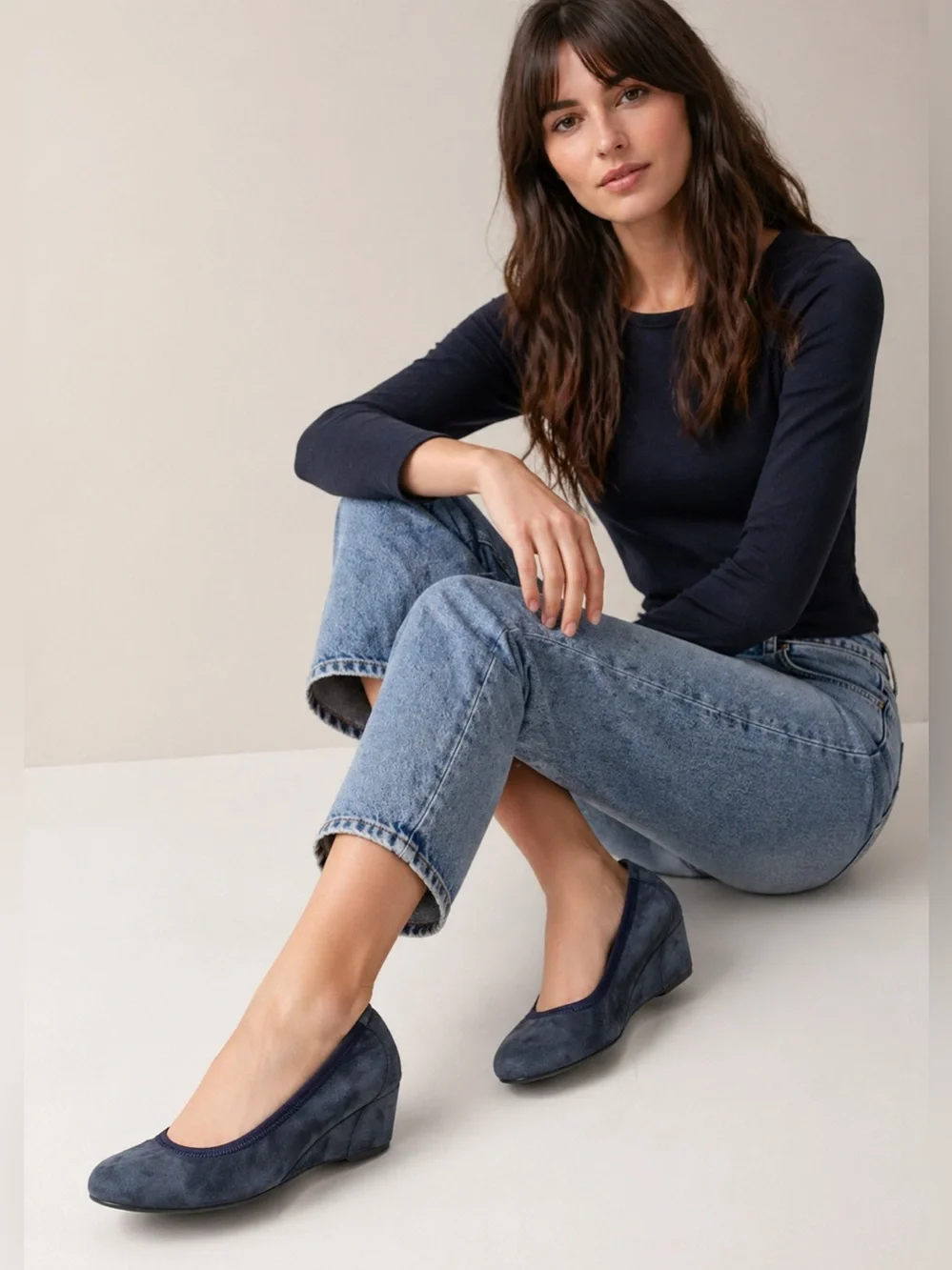 FRAU Suede Wedge Pump EU 38